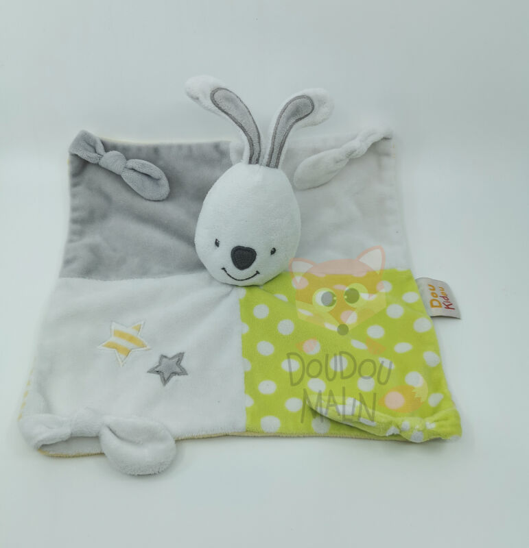  - comforter rabbit white green grey star 25 cm 